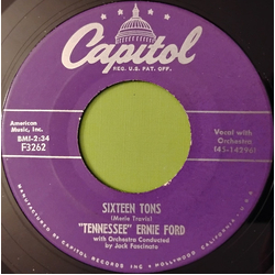 Tennessee Ernie Ford Sixteen Tons Vinyl 7" USED
