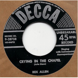 Rex Allen Crying In The Chapel USED VINYL 7INCH 45 RPM SINGLE