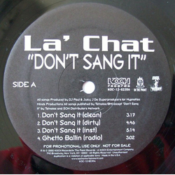 La' Chat Don't Sang It / Club Tracks Vinyl 12" USED