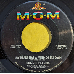 Connie Francis My Heart Has A Mind Of Its Own Vinyl 7" USED