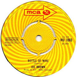 Joe Brown Bottle Of Wine/Blue Tuesday Vinyl 7" USED