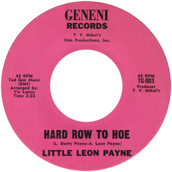 Little Leon Payne Hard Row To Hoe / Answers From The Bottle Vinyl 7" USED