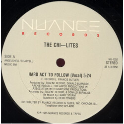 The Chi-Lites Hard Act To Follow USED VINYL 12INCH 33 S RPM