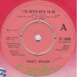 Nancy Wilson I've Never Been To Me Vinyl 7" USED