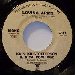 Kris Kristofferson & Rita Coolidge Loving Arms USED VINYL 7INCH 45 RPM SINGLE PROMO