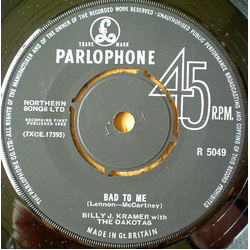 Billy J. Kramer & The Dakotas Bad To Me Vinyl 7" USED