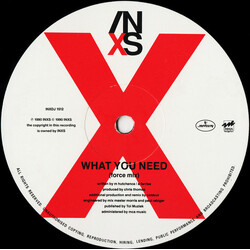 INXS What You Need (The Coldcut Force Mix) USED VINYL 12INCH SINGLE SIDED LIMITED EDITION NUMBERED PROMO