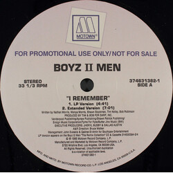 Boyz II Men I Remember VINYL 12" USED