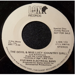 Five Man Electrical Band The Devil & Miss Lucy (Country Girl) USED VINYL 7INCH 45 RPM PROMO STEREO MONO
