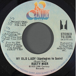 Rusty Wier My Old Lady (Apologies To Susie) USED VINYL 7INCH 45 RPM SINGLE PROMO STEREO MONO