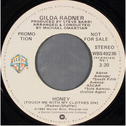 Gilda Radner Honey (Touch Me With My Clothes On) USED VINYL 7INCH 45 RPM PROMO STEREO MONO
