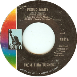 Ike & Tina Turner Proud Mary / Funkier Than A Mosquita's Tweeter Vinyl 7" USED