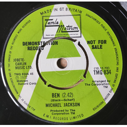 Michael Jackson Ben Vinyl 7" USED