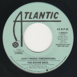 Boone Bros. (Party People) Throwdown USED VINYL 7INCH 45 RPM PROMO