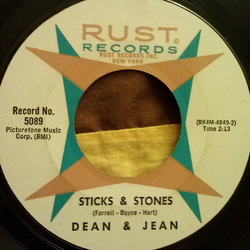 Dean & Jean Sticks & Stones Vinyl 7" USED