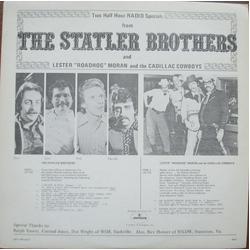 The Statler Brothers / Lester "Roadhog" Moran & The Cadillac Cowboys Two Half Hour Radio Specials Vinyl LP USED