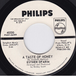 Esther Ofarim A Taste Of Honey / To The Ends Of The Earth USED VINYL 7INCH 45 RPM SINGLE PROMO