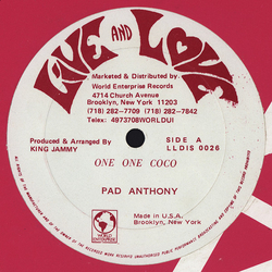Pad Anthony / Josey Wales / Admiral Bailey One One Coco / Ballot Box Vinyl 12" USED