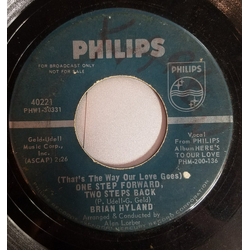 Brian Hyland (That's The Way Love Goes) One Step Forward, Two Steps Back Vinyl 7" USED