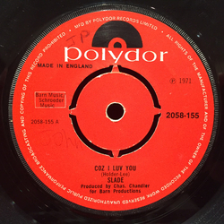 Slade Coz I Luv You Vinyl 7" USED