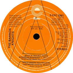 The Barron Knights Back In Trouble Again Vinyl 7" USED