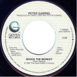Peter Gabriel Shock The Monkey Vinyl 7" USED