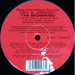 Dex & Jonesey The Beginning Vinyl 12" USED