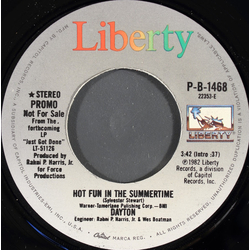 Dayton Hot Fun In The Summertime Vinyl 7" USED