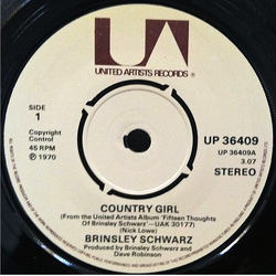 Brinsley Schwarz Country Girl Vinyl 7" USED