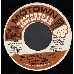 Shorty Long (2) Here Comes The Judge / Function At The Junction Vinyl 7" USED