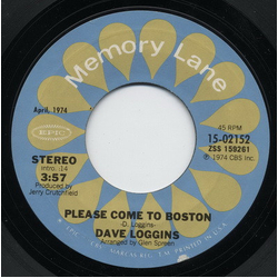 Dave Loggins Please Come To Boston / Someday Vinyl 7" USED
