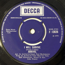 Arrival (2) I Will Survive Vinyl 7" USED