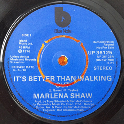 Marlena Shaw It's Better Than Walking Out Vinyl 7" USED