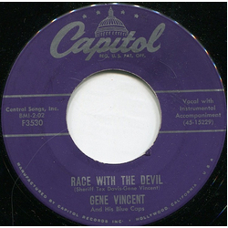 Gene Vincent & His Blue Caps Race With The Devil / Gonna Back Up Baby Vinyl 7" USED