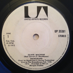Hawkwind Silver Machine / Seven By Seven Vinyl 7" USED