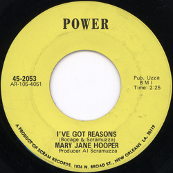 Mary Jane Hooper I've Got Reasons / Teach Me Vinyl 7" USED