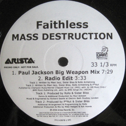 Faithless Mass Destruction Vinyl 12" USED