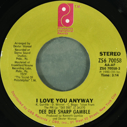 Dee Dee Sharp Gamble I Love You Anyway Vinyl 7" USED