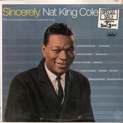 Nat King Cole Sincerely, Nat King Cole Vinyl LP USED