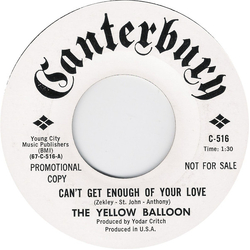 Yellow Balloon Can't Get Enough Of Your Love Vinyl 7" USED