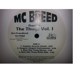 MC Breed Presents The Thugz Vol. I Vinyl 12" USED