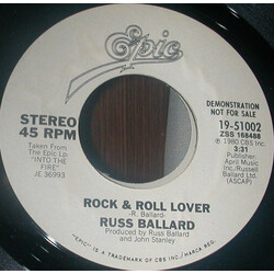 Russ Ballard Rock & Roll Lover USED VINYL 7INCH 45 RPM PROMO STYRENE STEREO