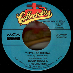 Buddy Holly / The Crickets US That'll Be The Day / I'm Looking' For Someone To Love Vinyl 7" USED