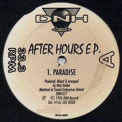 Nick Holder After Hours EP Vinyl 12" USED