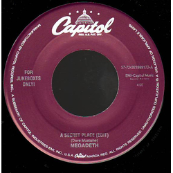 Megadeth A Secret Place (Edit) / Trust (Edit) Vinyl 7" USED