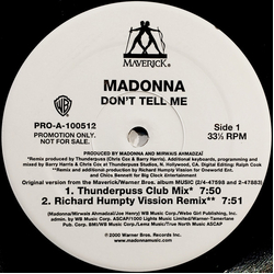 Madonna Don't Tell Me Vinyl 12" USED