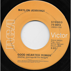 Waylon Jennings Good Hearted Woman Vinyl 7" USED