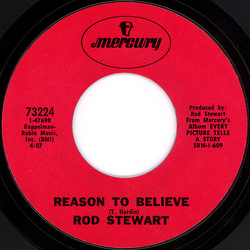 Rod Stewart Reason To Believe / Maggie May Vinyl 7" USED