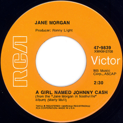 Jane Morgan A Girl Named Johnny Cash Vinyl 7" USED