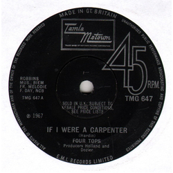 Four Tops If I Were A Carpenter Vinyl 7" USED